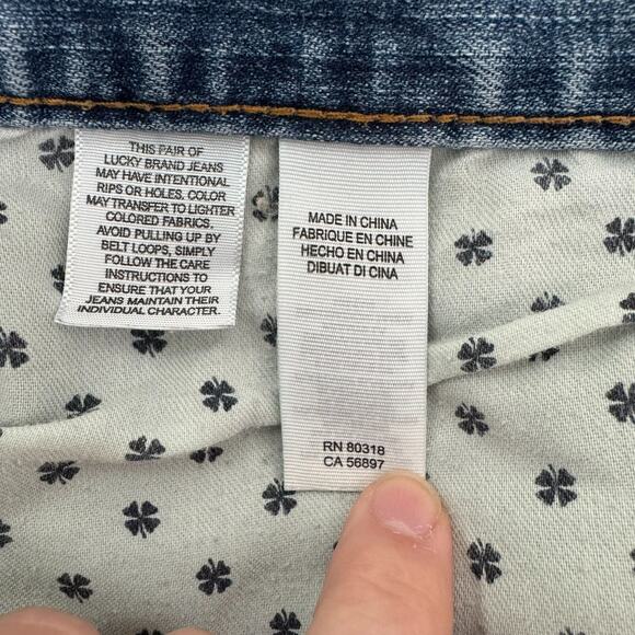 Lucky Brand 181 Relaxed Straight Jeans Mens 36*30 Medium Wash Stretch Pockets - Picture 9 of 16